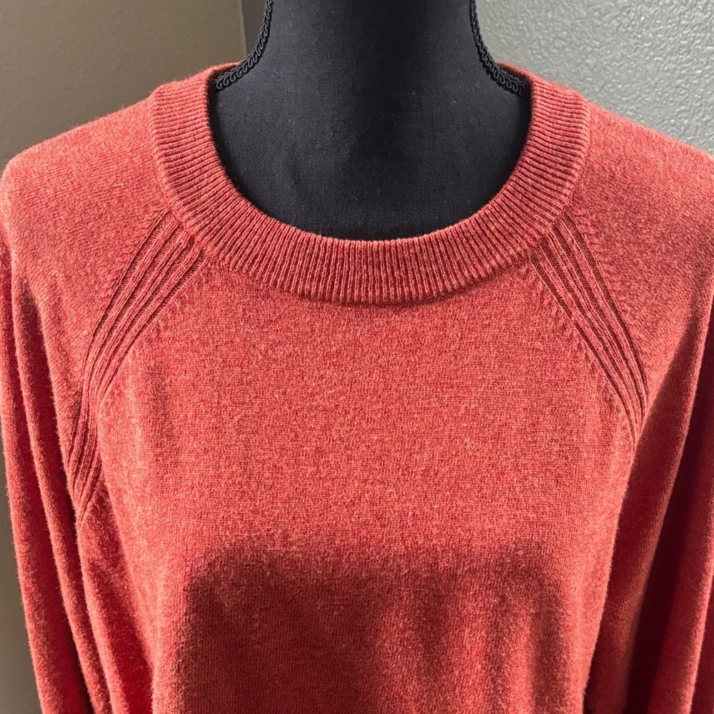 J. Crew Factory Women's Scoop Neck Sweater in Rust - Picture 2 of 5